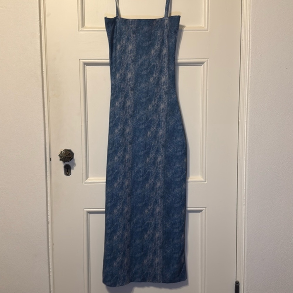 Zara Blue Denim-Style Dress